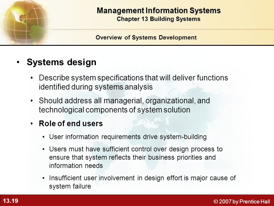 Management information system and users